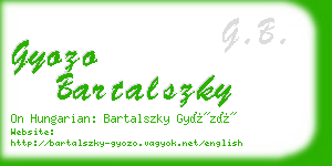 gyozo bartalszky business card